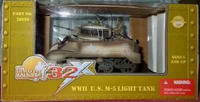 21 цент 2002 г. Ultimate Soldier 32x масштаб 1:32 WW2 США M-5 Stuart легкий танк как новый в коробке - Изображение 1 из 4