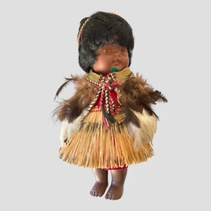 Vintage Pedigree Doll Black Traditional Outfit Antique New Zealand Rare - Picture 1 of 7