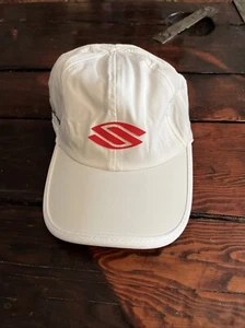 Selkirk Sport Mütze Kappe Riemen hinten weiß rot Logo leicht Golf Tennis Laufen - Bild 1 von 5
