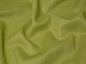 Minerva Textured 100% Ramie Linen Fabric Light Olive - per metre - Picture 1 of 6