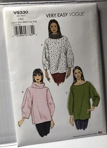 Very Easy Vogue V9330 Misses Casual Tops Sewing Pattern Sizes XS- XLG New Uncut  - Picture 1 of 2