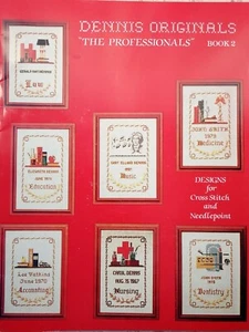 Dennis Originals The Professionals Book 2 Cross Stitch Charts Patterns Vtg 1981 - Picture 1 of 9