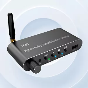 Ricevitore Bluetooth 5.1 DAC digitale ottico ad analogico RCA convertitore audio 3,5 mm - Foto 1 di 15