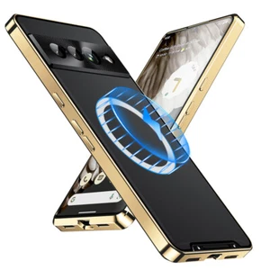 Google Pixel 7/Pixel 7 Pro Shockproof Luxury Magsafe Metal Slim Clear Case Cover - Picture 1 of 30
