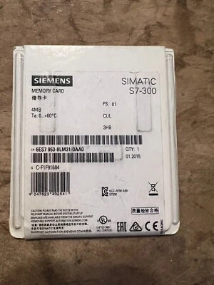 Siemens Simatic S7 4Mb Memory Card 6ES7953-8LM31-0AA0 - Image 1 of 2