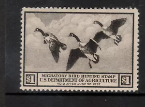 USA #RW3 Very Fine Mint Lightly Hinged - Picture 1 of 1