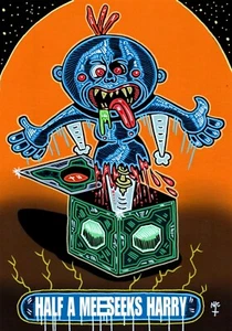 GPK ARTWORK, 8 X 12 INCH,, horror card, rick and morty, mr meeseeks - Picture 1 of 1