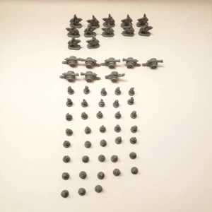 RISK The World Conquest Game Replacement Pieces 58 Gray Army pieces VTG 1993 - Picture 1 of 3