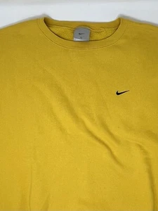 Vintage 2000s Nike Silver Tag Yellow Crewneck Sweatshirt (L) - Bild 1 von 8