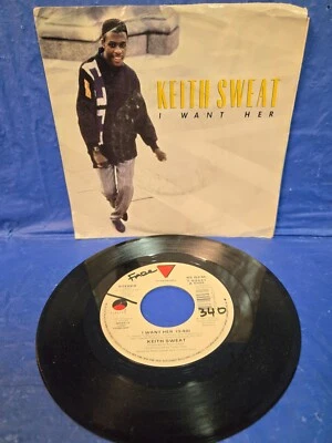 KEITH SWEAT - I WANT HER -  7" VINYL 45 RPM - Image 1 of 3