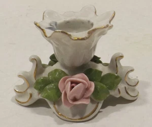 schöner Antiker Porzellan Kerzenhalter Rosen MB Germany Dresden - Imagen 1 de 5