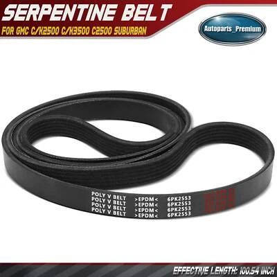 100.54'' Serpentine Belt for GMC C/K2500 C/K3500 C2500 Suburban Savana 2500 7.4L - Image 1 of 4