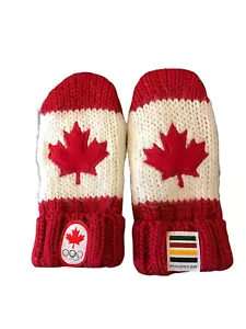 HUDSON'S BAY COMPANY (HBC) Canada Flag Maple Leaf Infant Baby Toddler Mittens - Picture 1 of 1
