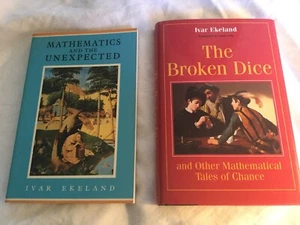 2 Books by Ivar Ekeland: The Broken Dice HC & Mathematics and the Unexpected PB - Picture 1 of 5
