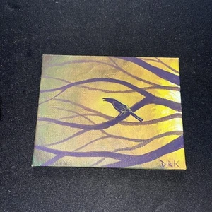 Dirk Joseph 4x5 Autographed Canvas Painting - Picture 1 of 2