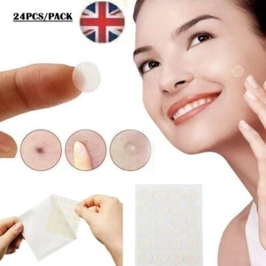 24PCS Acne Patch Tag Hydrocolloid Pimple Scar Spot Skin Tag Remover Plaster UK - Picture 1 of 10