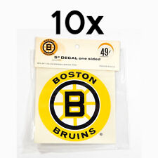 Lot of (10) Vintage 1970's Boston Bruins 5" One-Sided Decal Stickers NIP