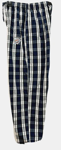 Womens Thunder OKC Oklahoma City Blue Plaid Lounge Pants Sideline Apparel Size M Cover