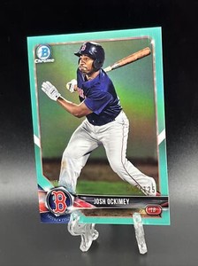 2018 Bowman Chrome Prospects Josh Ockimey #BCP34 Aqua Refractor Card #’D 59/125