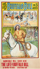 LIFE OF BUFFALO BILL IN 3 REELS Original LINEN Backed Vintage Movie Poster 1912