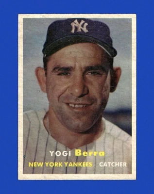 1957 Topps Set-Break #2 Yogi Berra en muy buen estado-en muy buen estado (arruga) *GMCARDS* Foto 1 de 2