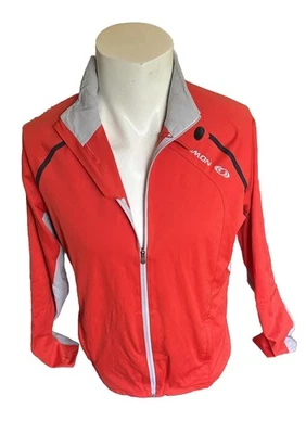 Salomon Running Cycling Jacket Clima Wind Lightweight Size L Red & Grey - Image 1 of 4
