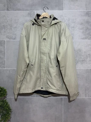 Helly Hansen Men’s Large Beige Hooded Jacket Full Zip VGC Helly Tech - Image 1 of 4