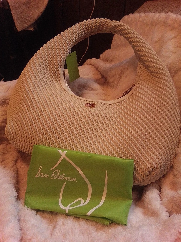 Sam Edelman Rowan Cream Hobo Bag With Duster - Image 1 of 3