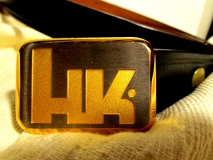 Vintage HK HECKLER & KOCH Belt Buckle IN A WORLD OF COMPROMISE SOME DON'T- - Picture 1 of 5