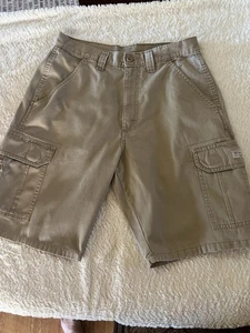 Wrangler Shorts Mens 30 Tan Brown Cargo Pockets Utility Relaxed Fit Lightweight - Picture 1 of 4