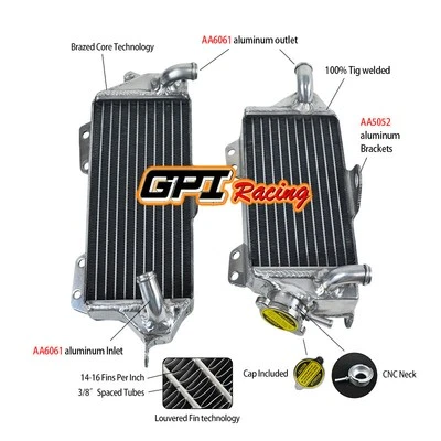 ALUMINUM RADIATOR FOR KAWASAKI KX500 1988-2004 2003 2002 2001 2000 1999 1998 - Image 1 of 4