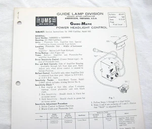 1960 Cadillac Fleetwood Eldorado Original GM Guide-Matic Service/Repair Info NOS - Picture 1 of 8