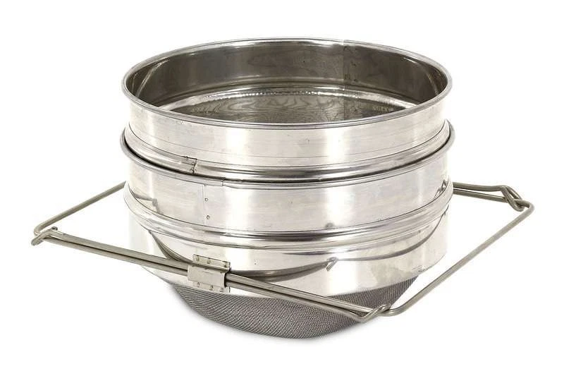 Honigdoppelsieb Edelstahl für Imkerei Grob- & Feinsieb Lebensmittelecht - Bild 1 von 1