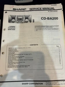 ORIG. Manual de reparación y servicio SHARP CD-BA200 CDBA200 *ORIGINAL* - Imagen 1 de 1