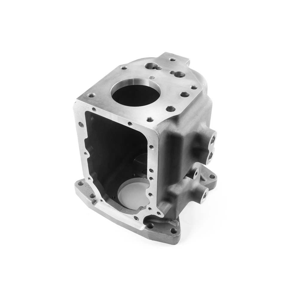 Ford Mustang Falcon Toploader 8 orificios carcasa principal aluminio 1964-1970 Foto 1 de 4