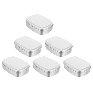 6 Pcs Aluminum Box Scent Storage Bins with Lids Soap Boxes Packaging - Picture 1 of 12