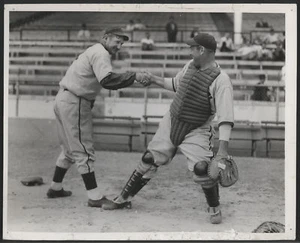 Foto original de prensa BB 1938 - Ernie Lombardi/Virgil Davis - Imagen 1 de 1