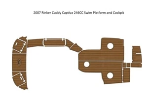 2007 Rinker Cuddy Captiva 246CC Swim Platform Cockpit Boat EVA Foam Floor Pad - Picture 1 of 24