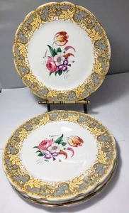 4 PIATTI PANE 7" Paragon Tulip Bouquet Bone China HM The Queen & Queen Mary - Foto 1 di 13