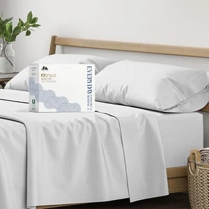 100% Organic Cotton Sheets Queen Size - 4 PC Organic Cotton Queen Size Percale - Picture 1 of 8