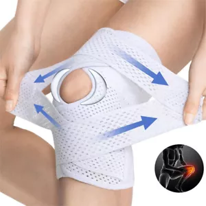 Knee Brace Compression Support Meniscus Tear Knee Pain Relieve Arthritis Sports - Picture 1 of 16