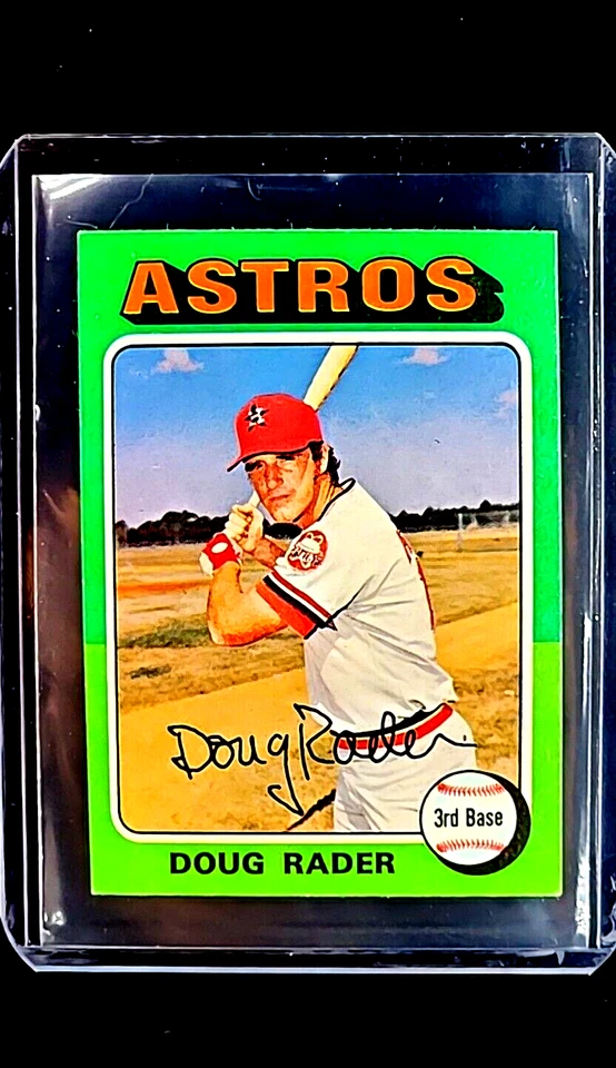 1975 Topps Mini #165 Doug Rader Houston Astros Vintage Baseball Card - Image 1 of 4