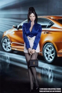1/6 Female Blue Blouse Short Skirt High Heels Sets For 12" PH Big Bust Figure - Picture 1 of 3
