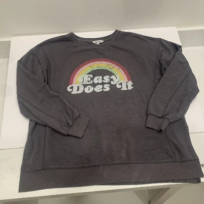Sudadera Pullover WILDFOX Para Mujer Easy Does It Carbón Talla L Cómoda Playa Foto 1 de 4