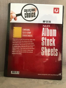 New Australia Post Collectors Choice 12 Pack 7 Hole 1 Strip Stock Album Sheets - Picture 1 of 1
