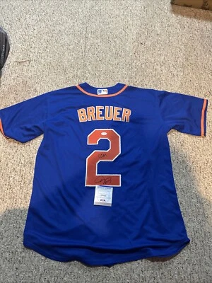 JIM BREUER SIGNED AUTOGRAPH NEW YORK METS JERSEY PSA COA ACTOR #1 FAN BASEBALL - Image 1 of 4