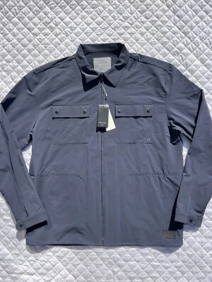 Chaqueta Camisa Quiksilver Para Hombre Hakone Cremallera Frontal Azul Pizarra Talla XL Para Hombre Ligera Foto 1 de 4