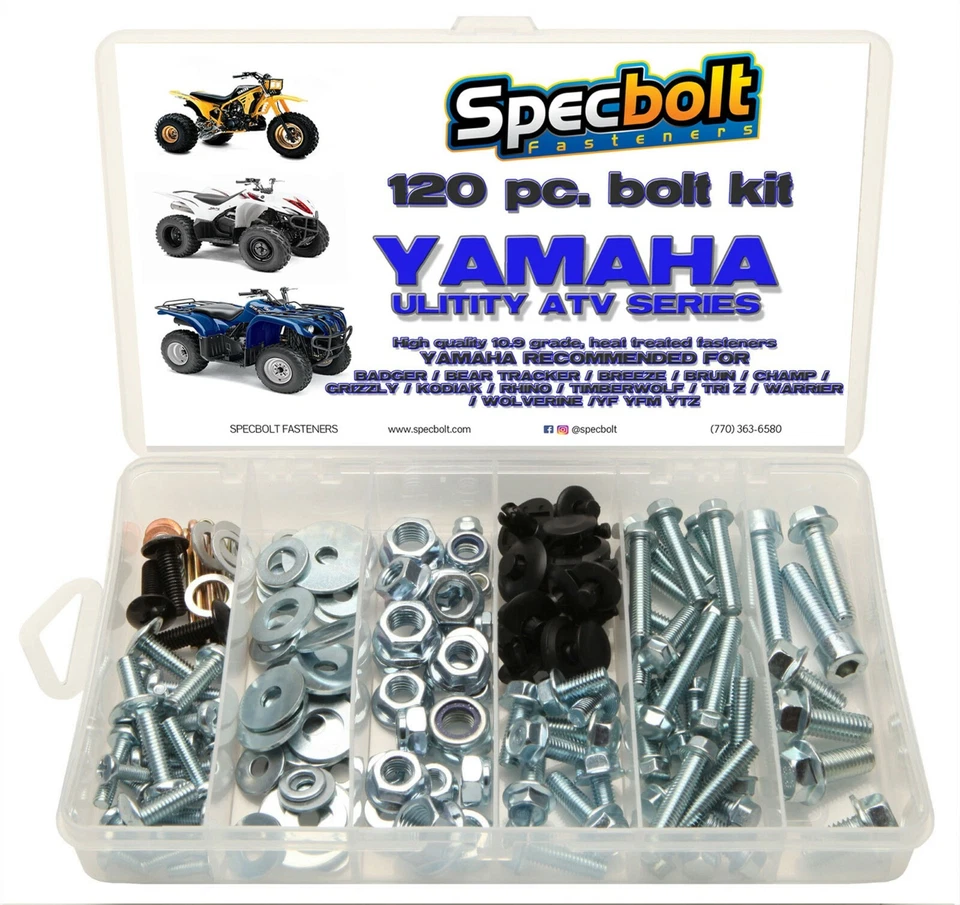 Yamaha ATV120pc bolt kit Wolverine Warrior Grizzly RhinoKodiak Timberwolf fender - Image 1 of 1