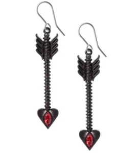 Desire Moi Earrings, Gothic Love, Cupid's Arrow, Romantic Gift, Alchemy England - Picture 1 of 3