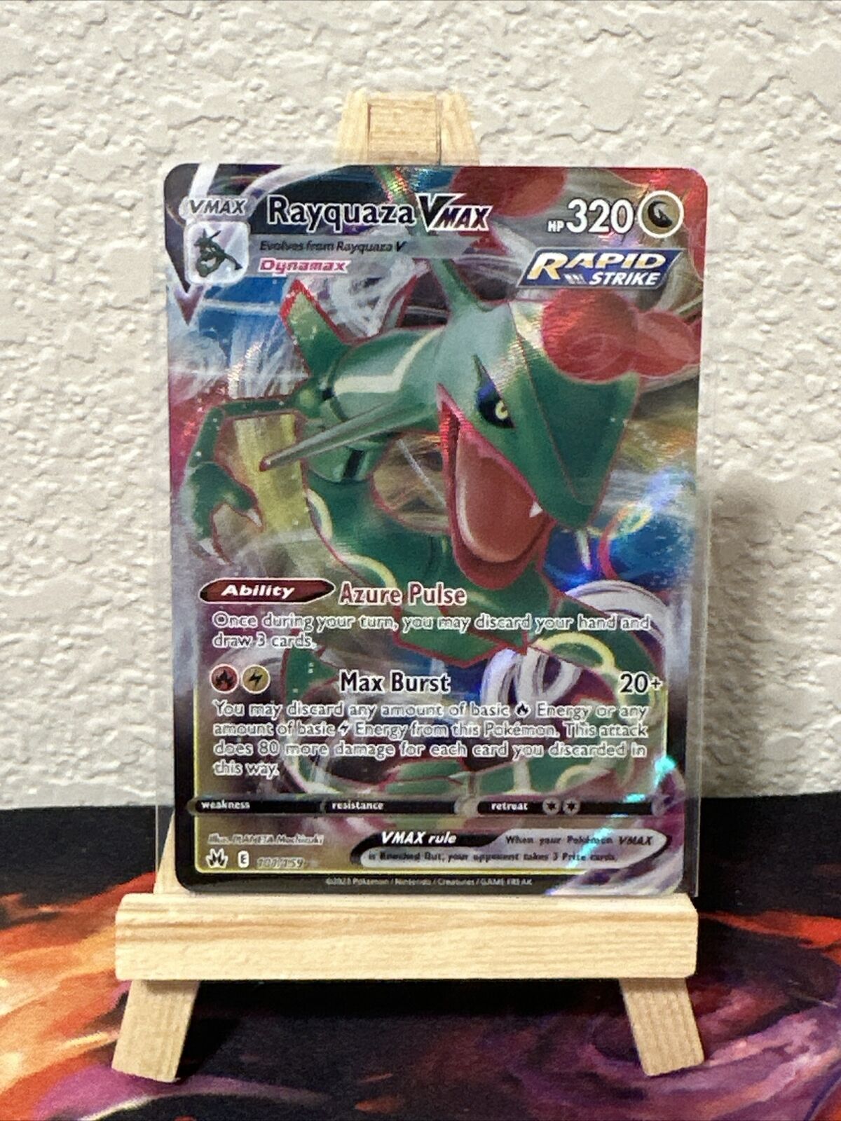 Rayquaza VMAX 101/159 Ultra Rare Holo Pokemon TCG Card Crown Zenith NM
